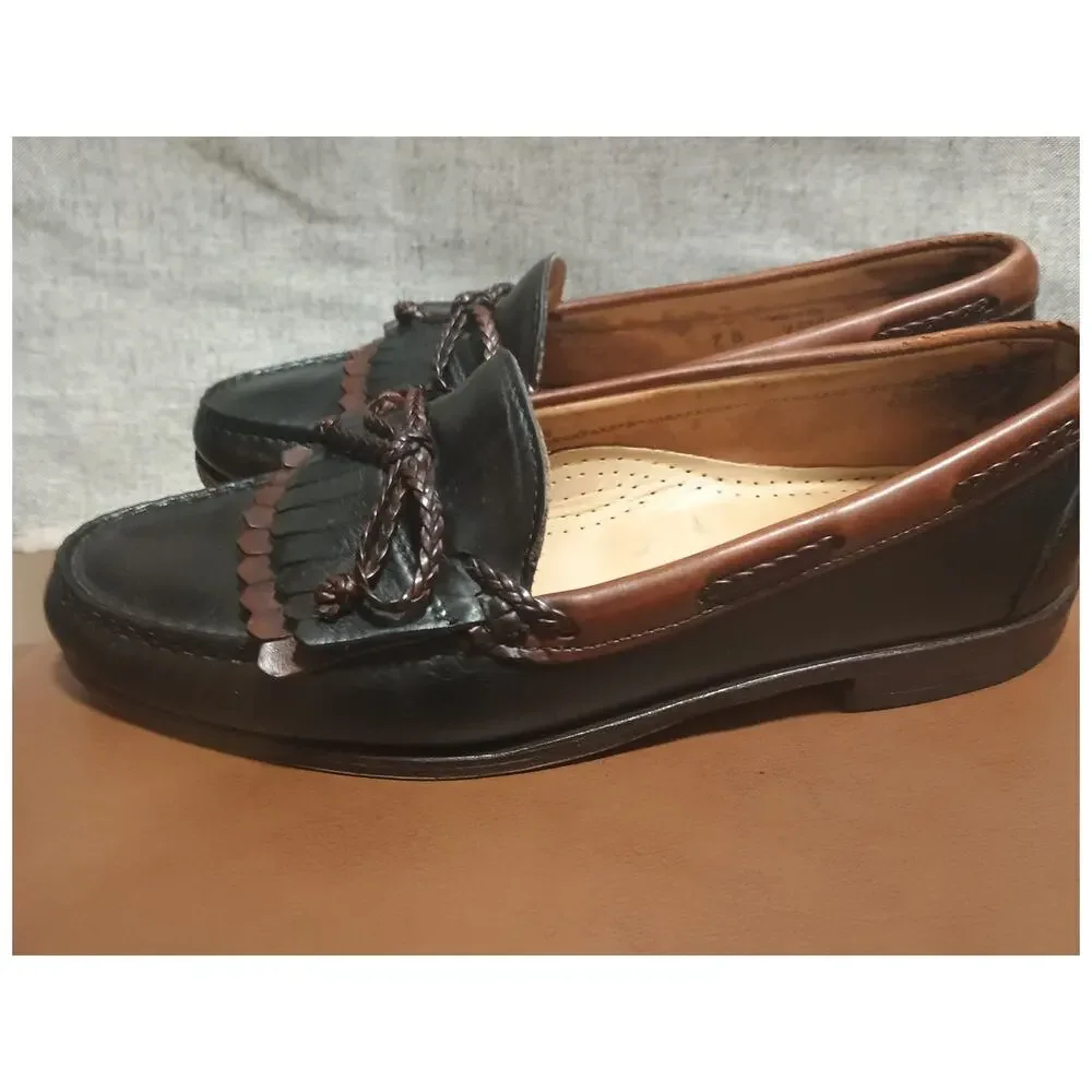 Preloved Allen Edmonds Woodstock Kiltte Black/Brown Loafers - Size 9D